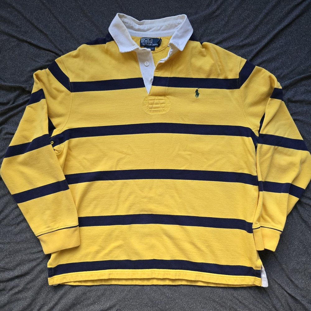Polo by Ralph Lauren Yellow and Black Striped Shirt